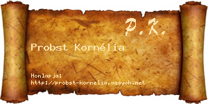 Probst Kornélia névjegykártya